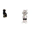 thumbnail image 1 of Figura de escritorio, estatua de gato, estatua de , adorno decorativo elaborado en resina, ideal para regalar, decoración del hogar, escrito, 1 of 8