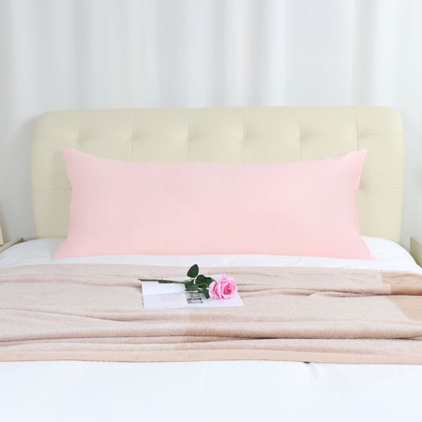 Body Pillow Cover Long Bolster Pillowcase Covers w Zipper Pink 20x60