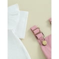 thumbnail image 6 of Bagilaanoe 3Pcs Newborn Baby Girls Overalls Dress Set Short Sleeve Romper Tops + Suspender Skirt + Headband 3M 6M 12M 18M 24M Infant Casual Clothes, 6 of 9