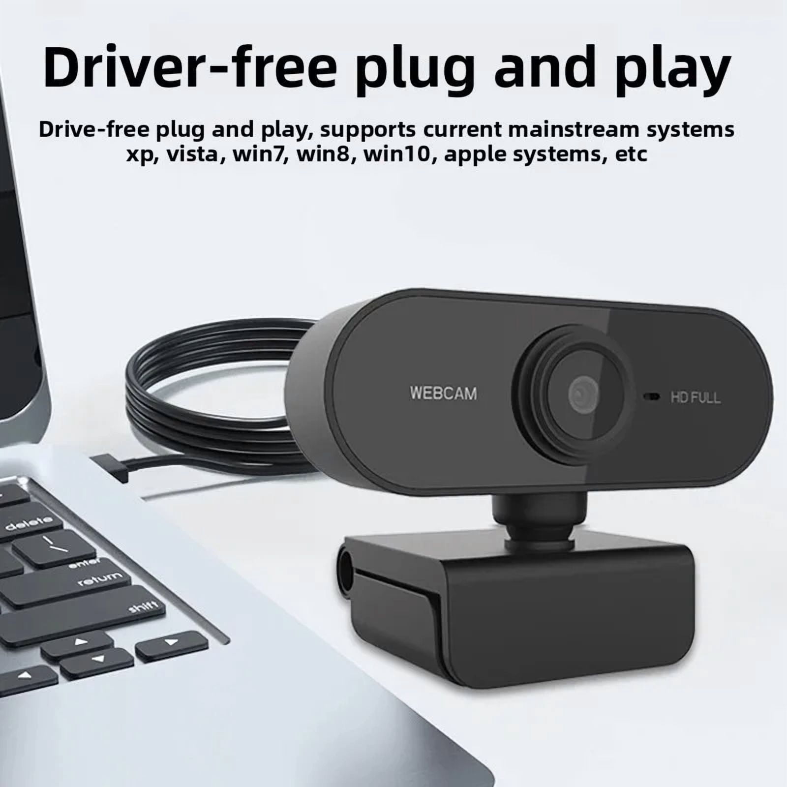 1080P HD Webcam USB Network Camera with Built-in Microphone Web Camera for Laptop Desktop Video Conference Online Meeting