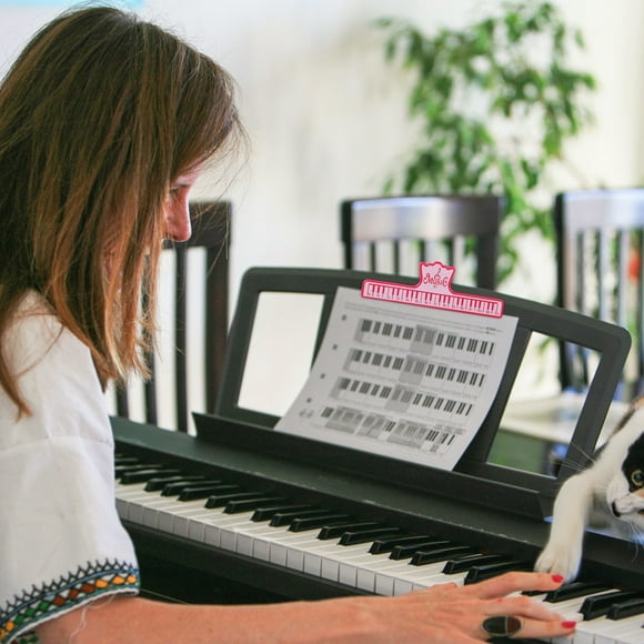 WREESH Support de Page Musicale en Plastique Pinces Fixes pour Partitions de Musique Pinces pour Notes de Musique pour Guitare Violon Piano