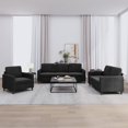 thumbnail image 1 of vidaXL 3 Piece Sofa Set Black Velvet, 1 of 5