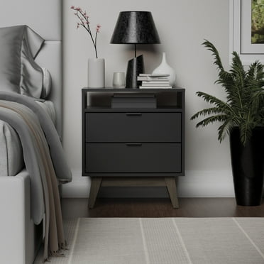 Kappesberg New Hanford 2-Drawer Nightstand with Niche: Style and Storage for Your Bedroom
