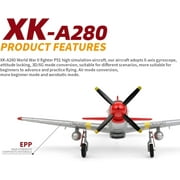 Bruce&Shark RC Plane, 2.4GHz 4 Channel Brushless Remote Control Jet Airplane for Adults, WLtoys RC Aircraft Fighter with 6-Axis Gyro, LED Searchlight, Easy to Fly for Boys and Girls