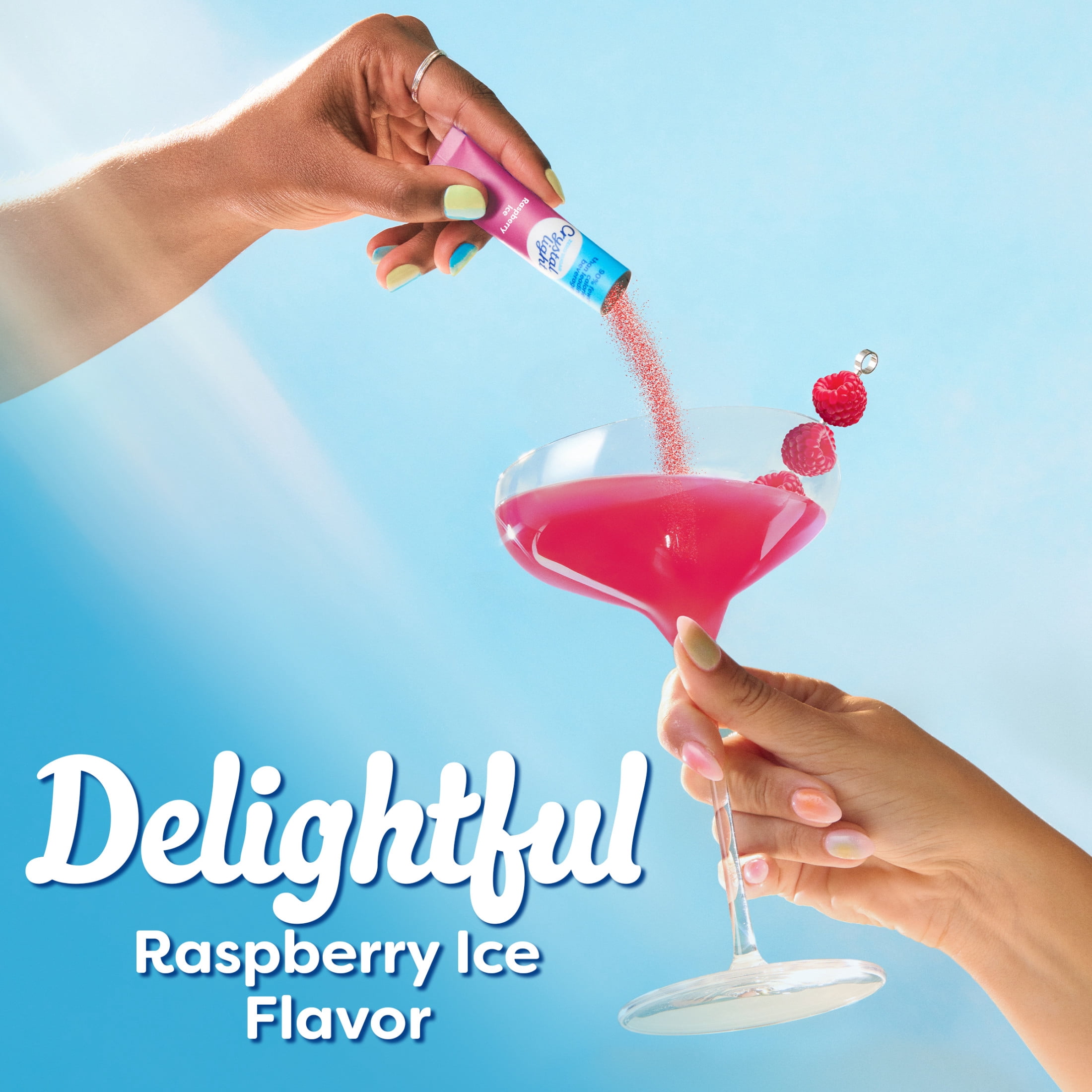 Crystal Light Drink Mix, 10 Packets, for Convenient On-the-Go Flavorful Hydration, Raspberry Ice Artificial Flavor, Zero Sugar, 0.6 oz