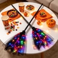 thumbnail image 4 of LED Light Up Witch Broom, Colorful Halloween Broomstick with 3-Section Detachable Design for Haunted House, Porch, Party Props, Costumes and Holiday Decor, 4 of 8