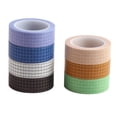 thumbnail image 4 of Miangastore 7pcs Simple DIY Washi Masking Tapes Grid Sticky Paper Tape for Scrapbook Diary Gift Wrapping (Mixed Colors), 4 of 9