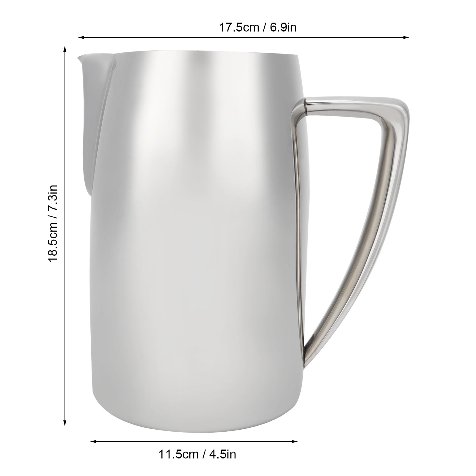 Water and Cold Beverage Pitcher with Built-in Ice Guard, 1.7 Liter (57.5 ounces), Brushed Stainless Steel