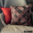thumbnail image 6 of The HomeCentric Pillow Cover, Red Pack of 2, 16"x16" (40x40 cm) Throw Pillow Covers, Art Silk Checkered & Striped Throw Pillows For Sofa, Striped Pattern Modern Style Easter - More Than Stripes, 6 of 10