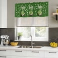 thumbnail image 5 of 2 Pack Valances for Windows, St. Patrick's Day Window Valances for Living Room/Bedroom/Bathroom, Lucky Shamrock Gnomes Green Plaid Vintage Light Filtering Kitchen Curtain Valance 42"W x18" L, 5 of 9
