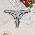 thumbnail image 5 of QLEICOM Cotton Underwear for Women,Women's Panties,Solid Color Thong Panties Comfortable Fits Seamless Breathable Bow Detail with Ribbed Edging No Visible Panty Line for Smooth Look Gray, 5 of 5