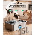 thumbnail image 2 of Fuente de agua para perros Speedeer de acero inoxidable de 15 L, grande, 2 of 7