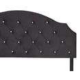 thumbnail image 4 of Home Design Evelina Queen Tufted Upholstered Headboard, Black, Velvet with Diamond Button Tufting, Modern Bedroom Furniture, 4 of 5