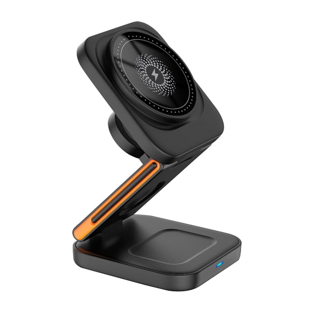 Smart Watch for android Phones Multifunctional Foldable Smart Wireless Charging For Android And IOS. Mobile Phones Watches Earphones Three-in-one Magnetic 15W Wireless Fast Charger