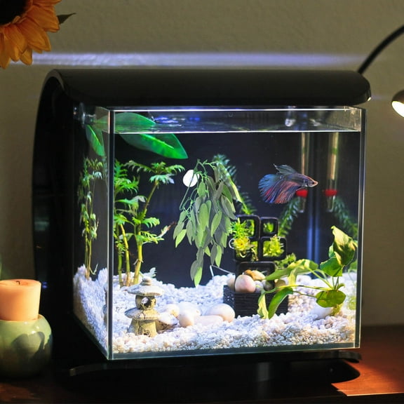 AURARMLET Betta Fish Tank Accessories Aquarium Decoration Green Resin for 1Pack