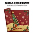 thumbnail image 4 of ABSOP Linen Christmas Red Gold Dinner Plate Mat 12x18 Inch Merry Christmas, Decorative Placemats Set of 4, 4 of 7