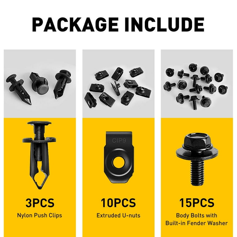 For Car Engine Splash Shield Body Bolts Screw Nut Fender Bumper - Foto 9