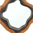 thumbnail image 3 of Benjara Wooden Wall Mirror with Grotto Diamond Shape, Brown, 3 of 3