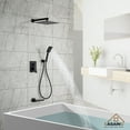 thumbnail image 2 of Boyel Living 12 in Shower System Wall Mount 3-Functions Square Shower Faucet Set with Handheld Spray,Matte Black, 2 of 10