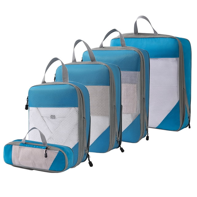 Bolsa de almacenamiento de compresión para viajes a prueba de agua para siete trajes, ropa, zapatos, lavado, cosméticos, organizador de almacenamiento