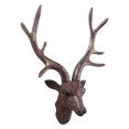 thumbnail image 1 of Cabeza De Ciervo 3D Decoración De Pared Cabeza De Animal De Pared Arte Nórdico Acentos De Baño Artesanía Rojo Marrón Sunnimix Cabeza de ciervo de pared, 1 of 7