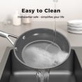 thumbnail image 6 of naturepan 8 inch Ceramic Nonstick Skillet, Diamond-Titanium Coating, Dishwasher/Oven Safe, Gray, 6 of 8