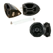 Polaris Snowmobile Kicker System DSC50 Custom 5 1/4" Gloss Black Speaker Pair