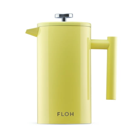 

FLOH French Press Coffee & Tea 34 oz Stainless Steel Insulated Yellow