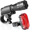 thumbnail image 1 of Bike Light Set - Super Bright LED Lights for Your Bicycle - Easy to Mount Headlight and Taillight with Quick Release System - Best Front and Rear Cycle Lighting - Fits All Bikes, 1 of 7
