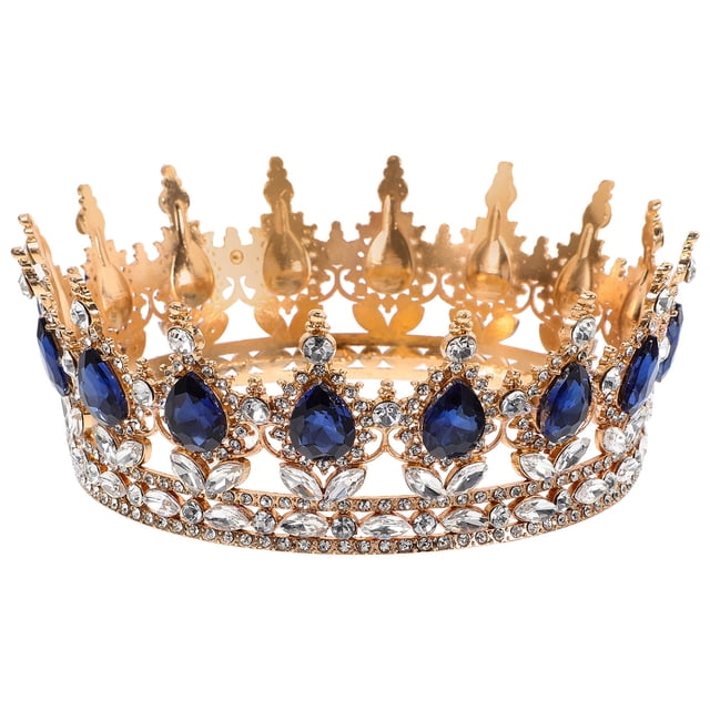 VERDANVERSE 8Pcs Bridal Tiara Rhinestone Crown Circular Zinc Alloy Rhinestone Headpiece for Women Wedding