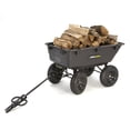 thumbnail image 4 of Gorilla Carts GOR866D Heavy-Duty Garden Poly Dump Cart with 2-In-1 Convertible Handle, 1,200-Pound Capacity, 40-Inch by 25-Inch Bed, Black Finish, 4 of 8