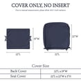 thumbnail image 6 of Pakunoda 22" X 22" Outdoor Deep Seat Cushion Replacement Slipcovers, 6 Set of Waterproof Patio Furniture Cushion Covers, Outdoor Cushion Covers with Zipper for Patio Furniture, Navy Blue, 6 of 7