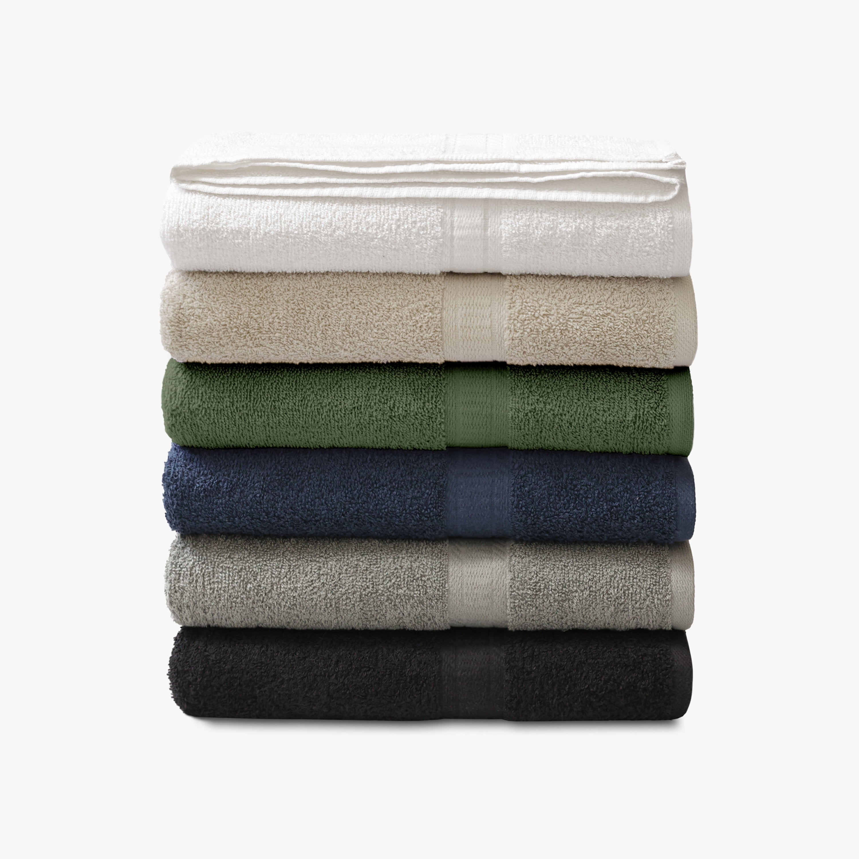 Mainstays 8pk Washcloth Set, 12"x12", 100% Cotton