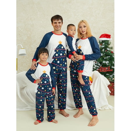 

Sunisery Christmas Family Matching Clothes Outfits for Couples Dog Owner Long Sleeve T-Shirt + Casual Trouser Pant Set Xmas Party