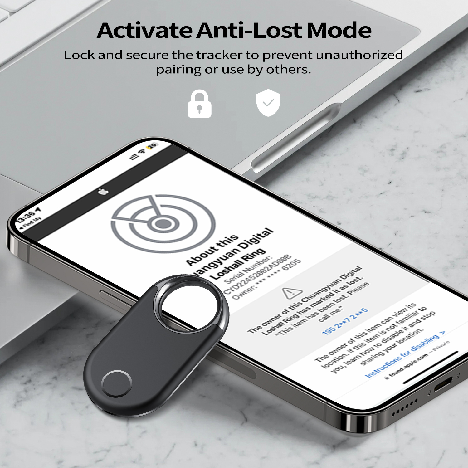 Loshall Air Tracker Tag 4-Pack, iOS Apple Find My Compatible photo 5