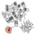 thumbnail image 1 of USHOBE 20Ud Abrazaderas Ajustables Para Estante De Vidrio Plata Con Fijación Fácil En Pared, 1 of 7