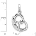 thumbnail image 4 of Sterling Silver Rhodium-Plated Cz Pretzel Pendant (Width 12.25) (Length 24) - Jbsp, 4 of 5