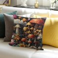 thumbnail image 3 of BCIIG Mushrooms Flowers Butterflies Pillow Case Short Plush Home Decor 12x12in, 3 of 5