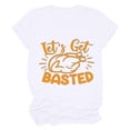 thumbnail image 1 of Camisas de Acción de Gracias Para Mujer Casual Cuello Redondo Manga Corta Camiseta Estampada Top Odeerbi  ODB204379, 1 of 6