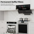 thumbnail image 5 of Range Hood 30 inch with 900CFM, Voice/Gesture Sensing/Touch Control Panel, Unique Side-Draft Design for Under Cabinet Modern Kitchen Hood, Ducted/Ductless Convertible, 5 of 8