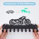 thumbnail image 4 of Llavero de metal negro con 10 ganchos, diseño de motocicleta, de hierro, para colgar en la pared, organizador decorativo., 4 of 9