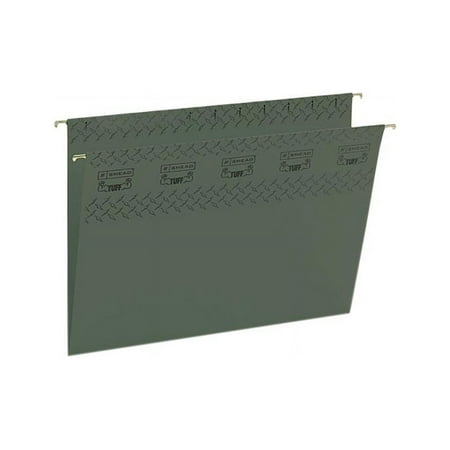 UPC: 0086486640367 | Smead Tuff Hanging Folder with Easy Slide Tab Letter Standard Green 20/Pack 64036