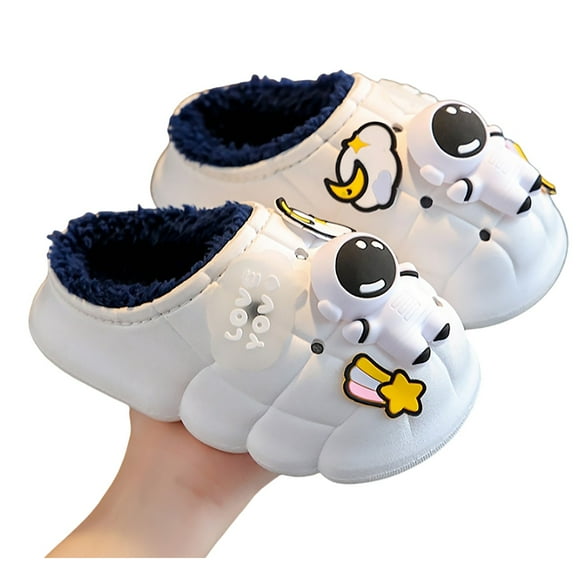 Winter Warm Girls Slippers Cozy Indoor Outdoor Soft Lined 's Booties With Protective Heel Cover For White,36