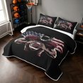 thumbnail image 3 of Manfei Boys Rugby Twin Quilt Set, Sports Gamer Twin Coverlet Set, Maroon Red Navy, Black Reversible 2 Pieces, 1 Bedspread and 1 Pillowcase, 3 of 7