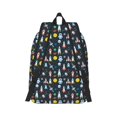 thumbnail image 2 of Bixox Rocket Space Printing Canvas Backpack Lightweight Casual Travel Backpack School Backpack Fits 15.6 Inch Notebook, 2 of 5