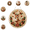 F#100, variant on Christmas Pearl Diamond Painting Suncatcher Kit, DIY Pearl Bead Art Hanging Ornament Set, Pre-Assembled Metal Chain, Lace Edge Round Acrylic Board with 3D Mixed-Sized Pearl Beads 1pc E