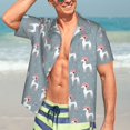 thumbnail image 4 of Salouo Cartoon Poodle Dog for Hawaiian Shirt for Men,Summer Beach Casual Short Sleeve Button Down Shirts Men's Regular-Fit Short-Sleeve Print Shirt -3X-Large, 4 of 6