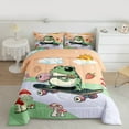 thumbnail image 2 of Manfei Cartoon Frog Mushroom Bedding Comforter Set,Music Instruments Guitar Twin Comforter Sets,Red Fruit Bedding Set For Girl Boys,Ultra Soft Home Decor Reversible,2 Pieces, 2 of 8