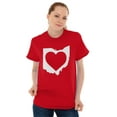 thumbnail image 3 of Ohio Home State Love Map Shape Heart Women's Graphic T Shirt Tees Brisco Brands X, 3 of 6