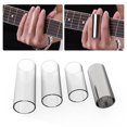 thumbnail image 4 of Guitar Slides Set Includes 3 Glass Slides (5.1cm/ 6cm/ 7cm) + 1 Stainless Steel Slide (6cm) + 4pcs Celluloid Thumb & Finger Picks(Random Color Delivery) with Storage Box, 4 of 7